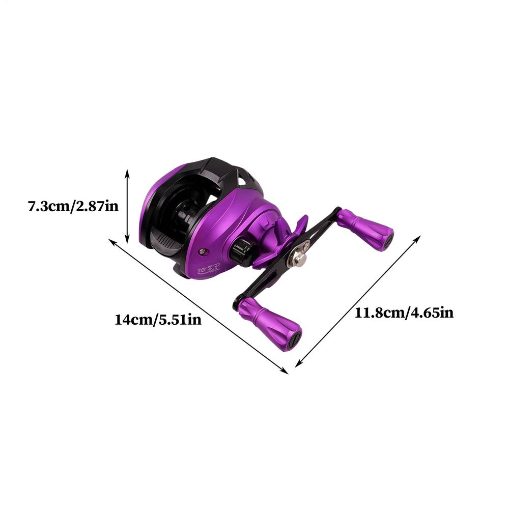Fishing Casting Reel Prevents Twisting Angling Saltwater Freshwater Fishing Reel For Crappie Walleye Cod Trout Pike Bluegill фиолетовый