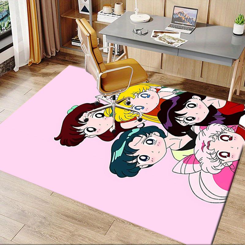 Sailor Moon Charming Anime Characters Chair Mat - Cute Cartoon Decor for Home Office, Living Room, Bedroom Gift Idea.1258a