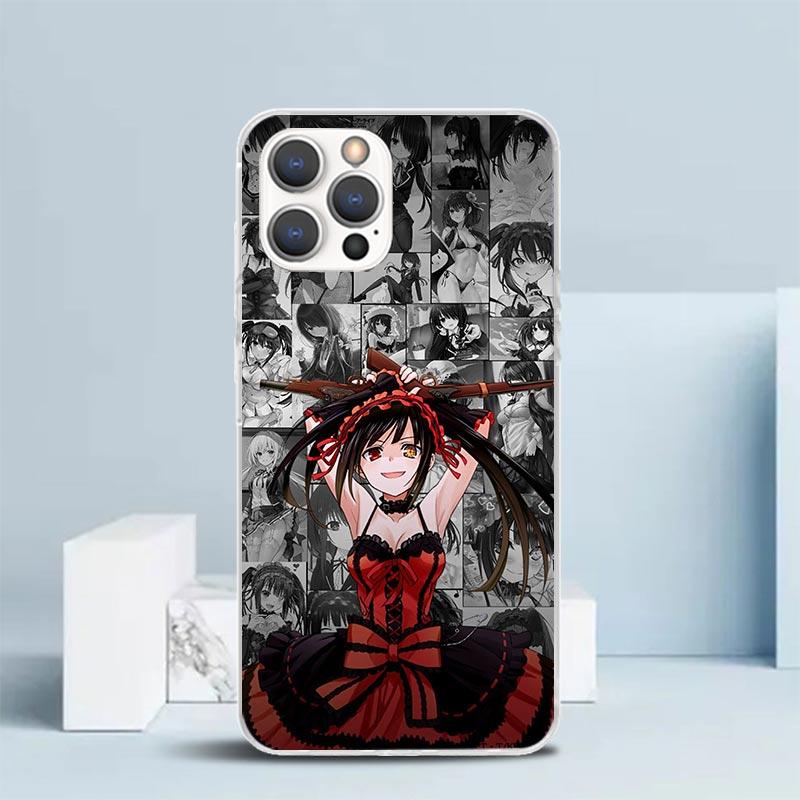 Date A Live Tokisaki Kurumi Soft Cover for iPhone 16 17 Air 15 14 Pro Max 16E Phone Case 13 Mini 12 11 7 SE 8 Print Pattern Fit