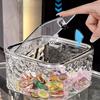 Children Hair Accessories Storage Box Girls Desktop Organizer Transparent Acrylic Box For Hair Clip Hair Bands Barrettes Elastic