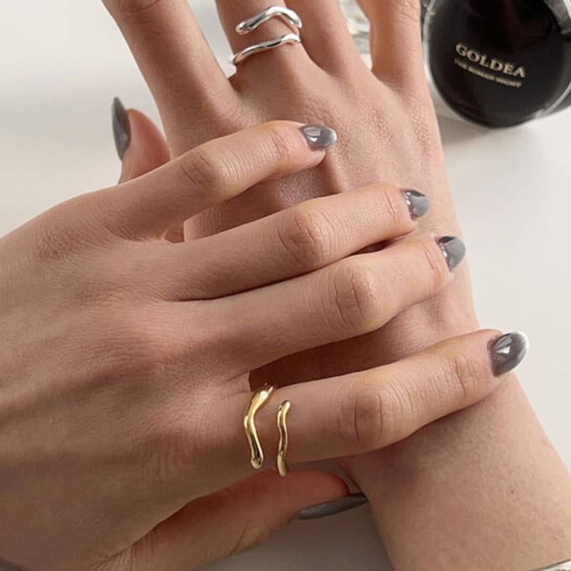 mosxe [925silver] Eda ring (2color)