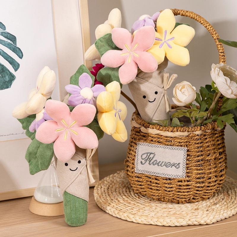 British hand holding bouquet doll plush toy doll fun flower simulation flower 520 Valentine's Day gift