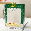 WTEMPO 10PCS, 8*14*18CM, Christmas Paper Handbags, Hot Stamping Christmas Eve Gift Packaging Bags, Transparent Window Gift Display Bags