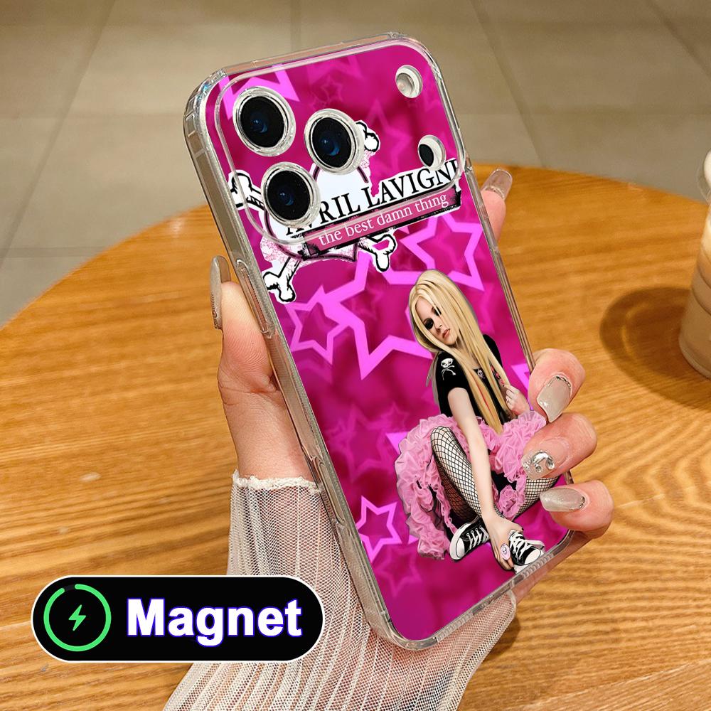 

Avril Lavigne Clear TPU Magsafe Mobile Phone Case for iPhone 17 16 15 14 13 12 11 Air Pro Max Plus Mini Colorful Cover iPhone 11 Pro Max