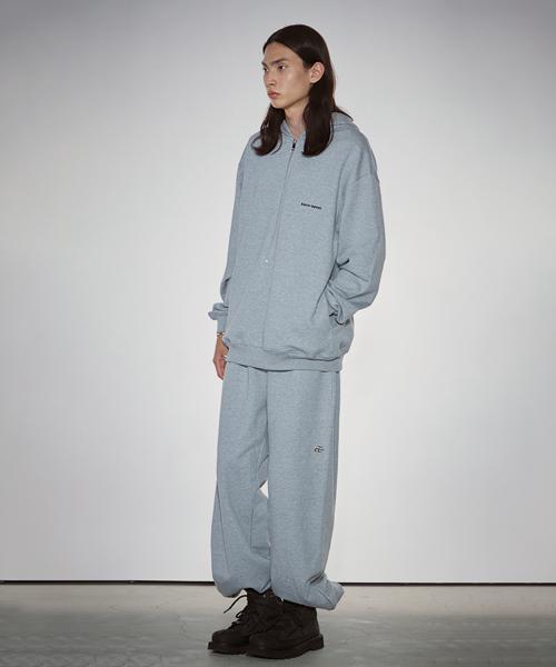 Ichidipeo Wide Zipper Sweatpants_Gray
