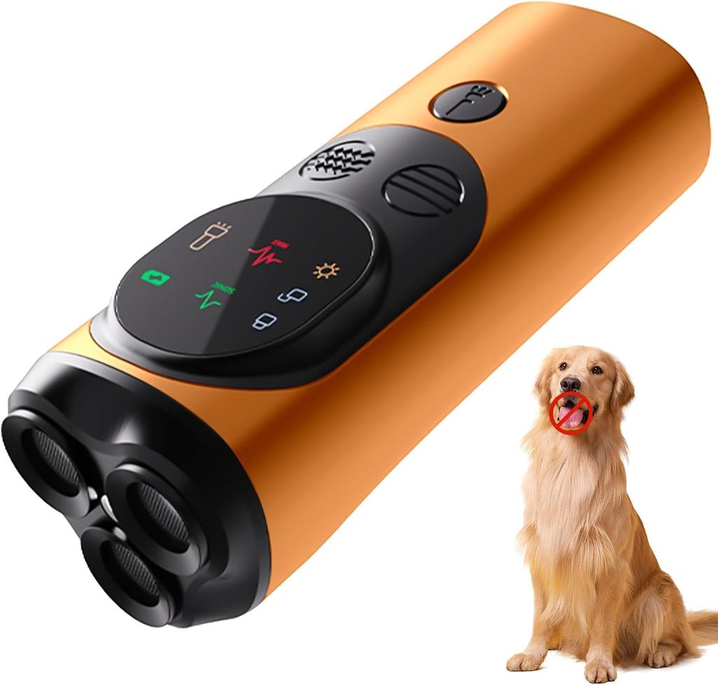 Ultrasonic Dog Trainer with 3 Transmitters and SOS Flashlight 50-foot Range