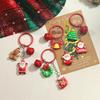 Christmas Gift Keychain Cartoon Santa Claus Gingerbread Man Pendant Key Ring Backpack Hanging Decoration Xmas New Year Gift
