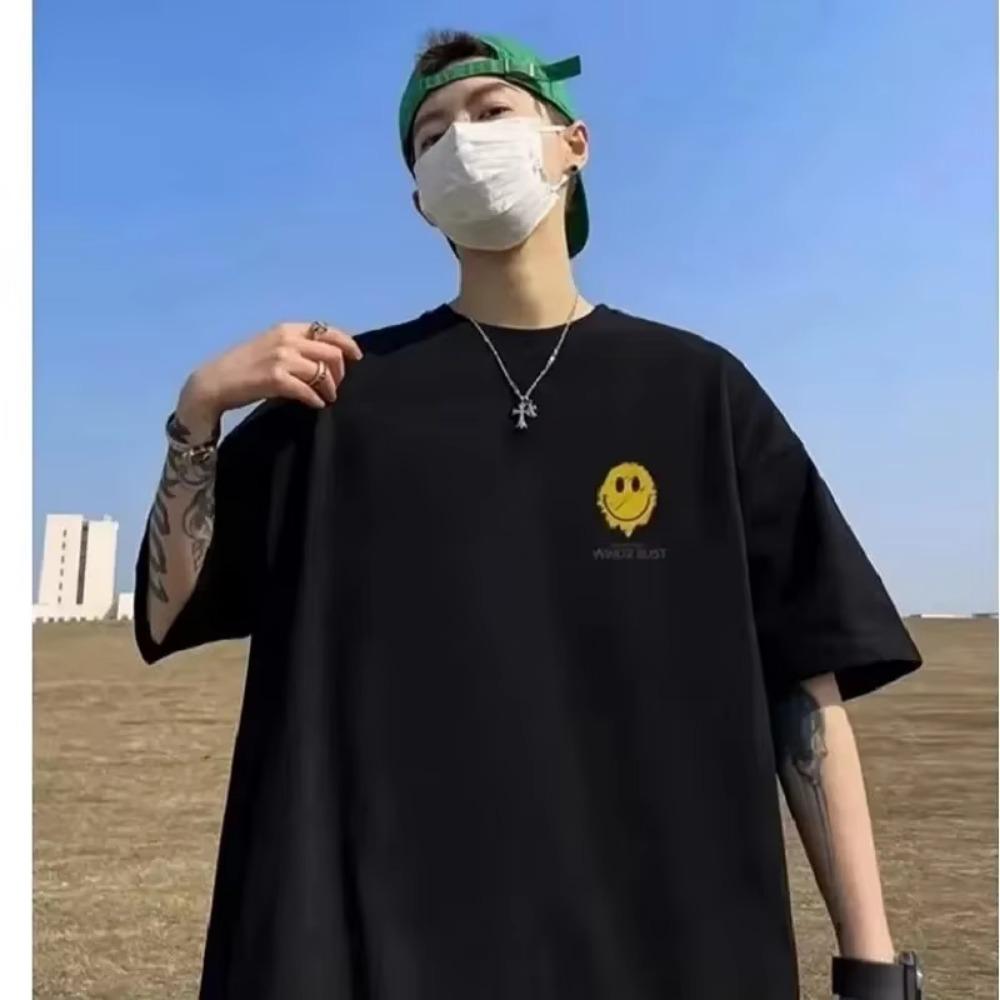 Men's Korean Style Short Sleeved T-shirt In Plus Size M-8XL