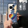 Anti-dust Card Sleeve Phone Case For TCL 60 NxtPaper TPU Graffiti Card Slot Back Cover Cartoon Waterproof Shockproof