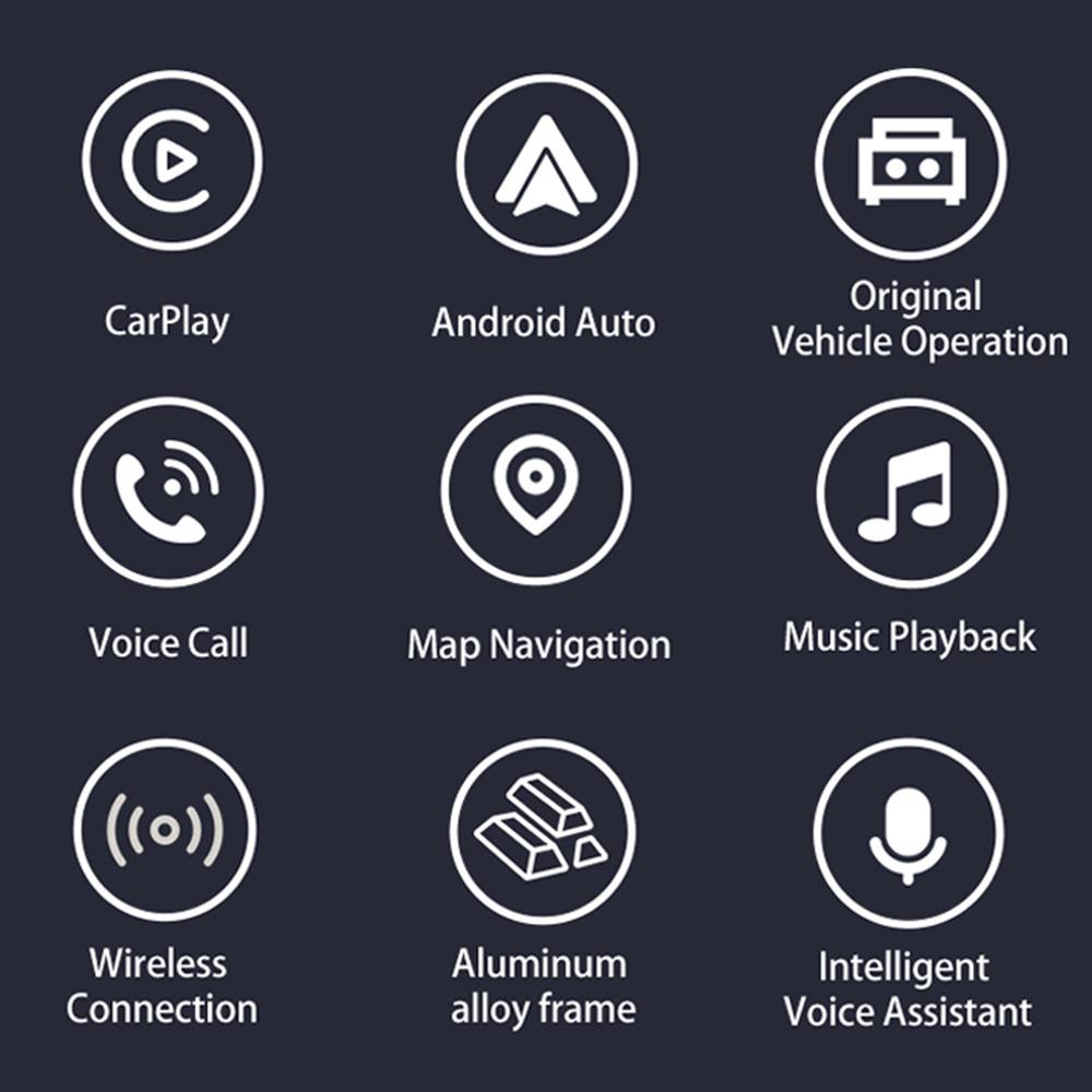 PL7 USB Wired to Wireless CarPlay Adapter Box Quad-Core A53 Processor Bluetooth-compatible 5.0/WiFi 5.8 Converter