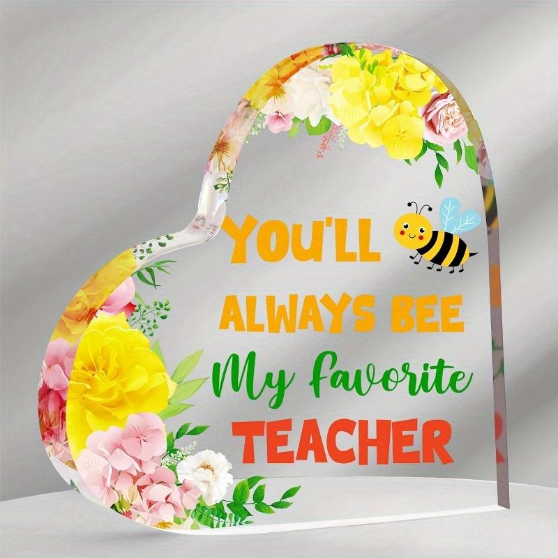 

Floral Teacher Heart - Appreciation & Retirement Gift for Educators чистый