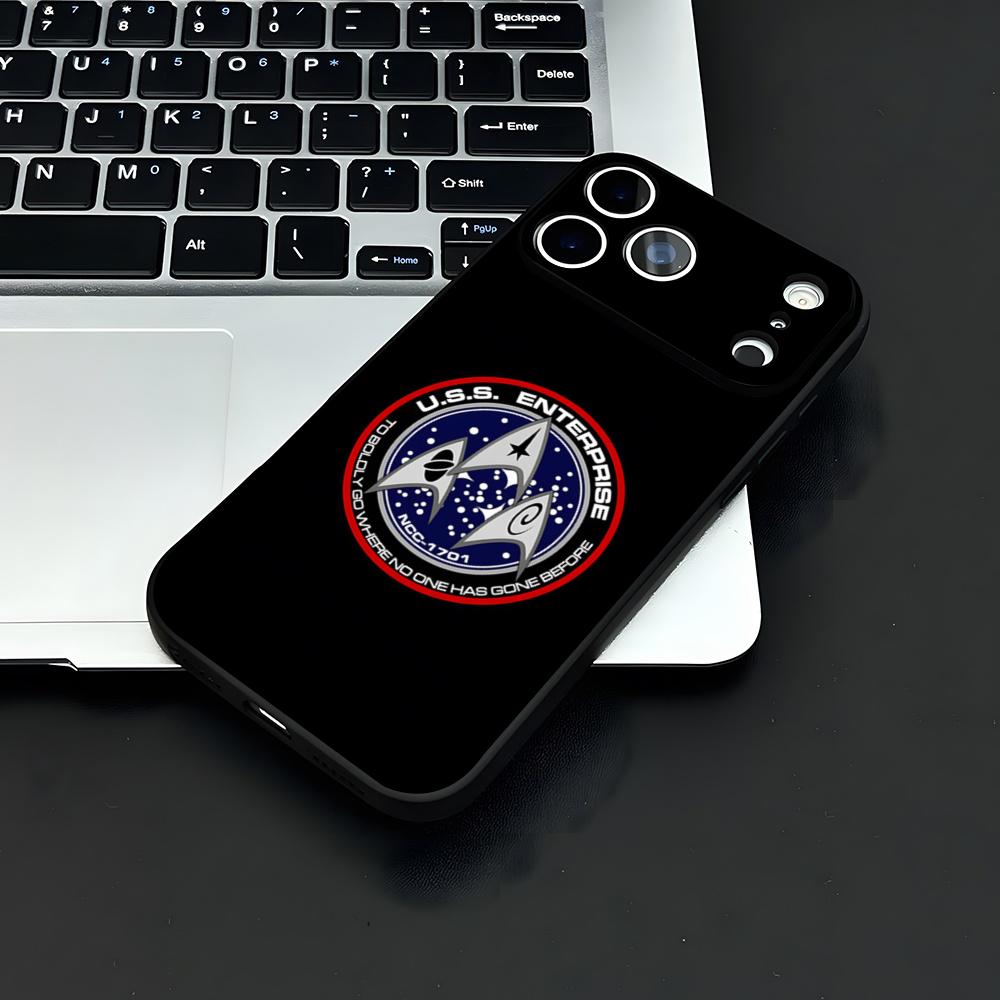 

S-Star T-Trek Phone Case For IPhone 17 Air 16 E Pro Max 15 14 13 Mini 12 Pro 11 Max Plus Black Soft Shell iPhone 16