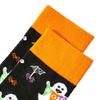 Halloween Themed Cotton Socks Elastic Cuffs Breathable Fabric Practical Wear Festive Ghosty Pumpkin Patterns