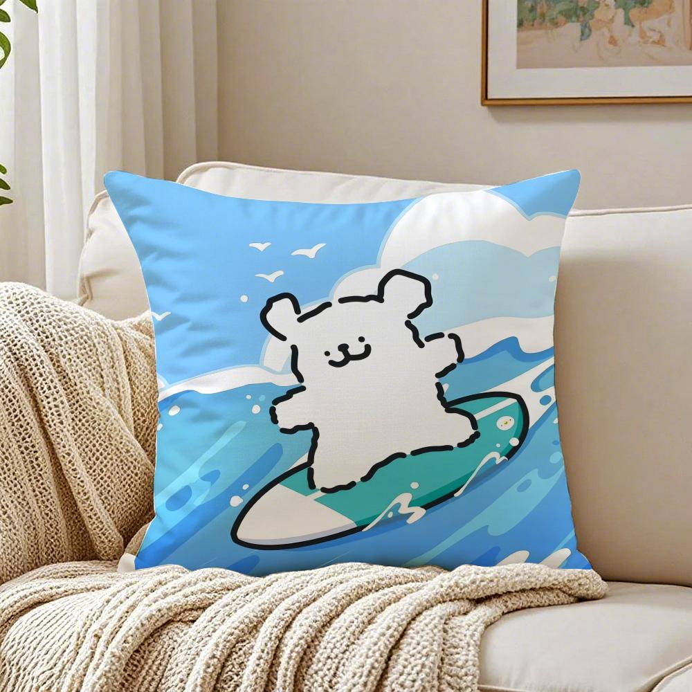 moonlab studio Art Cartoon Cute Dog Cushion Cover Pillowcase Antidustmite living Room Sofa Decor Cushion Room