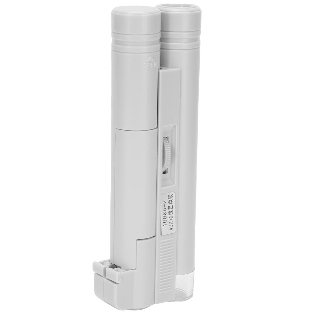 40X Professional Portable Microscope LED Magnifying Glass for Jewelry Identification