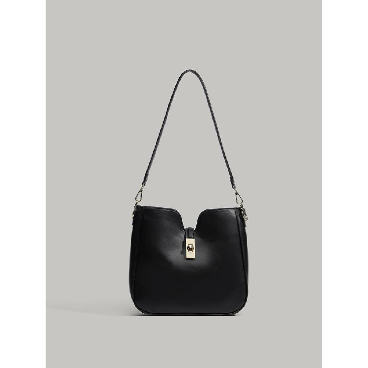 2025 New Niche Design Bucket Bag, Fashionable and Versatile, Large Capacity Shoulder Underarm Bag, Popular Commuting Bag Trend чёрный