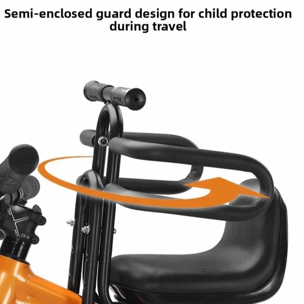 Assento Infantil para Bicicleta Montado na Frente Apoio para os Pés Dobrável Assento Infantil para Mountain Bike Passeio de MTB