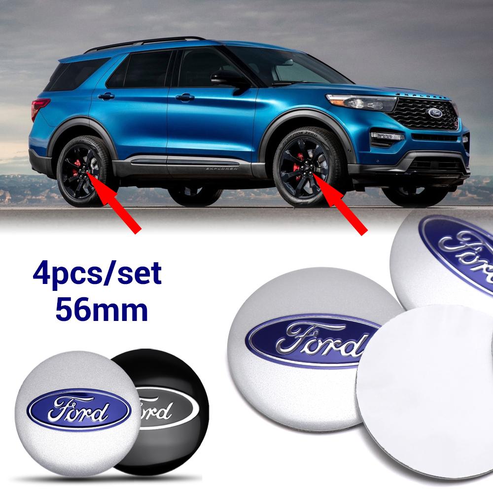 4pcs Auto Styling Eemblem Aluminium hubcap Stickers Car Wheel Hub Center Cap Decal For Ford Focus MK2 MK3 Mk4 Mondeo Escape Kuga