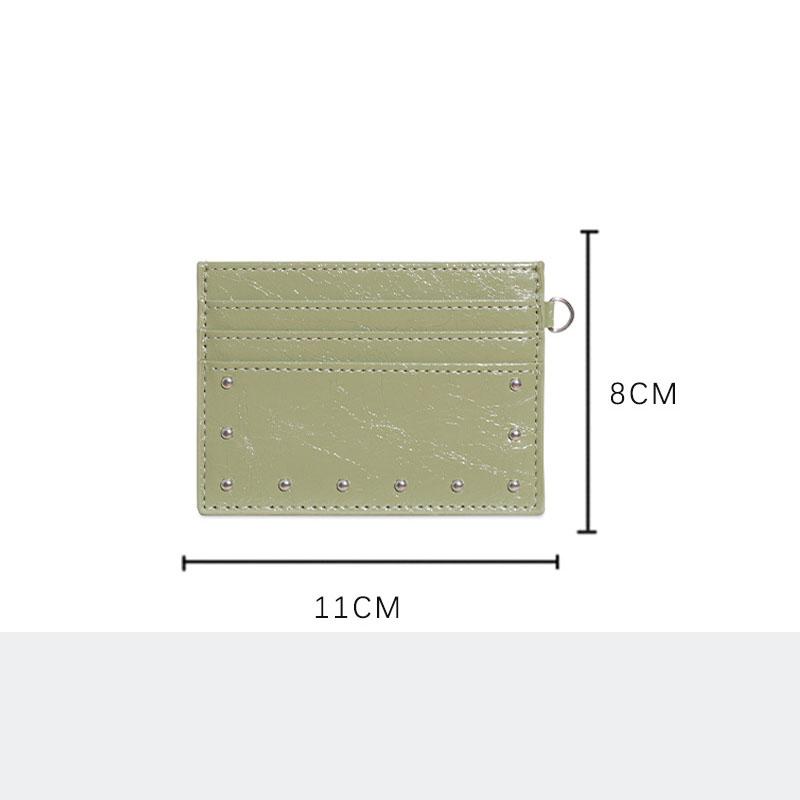 Ultra-dünner Mini-Kreditkartenhalter für Damen, kleine PU-Leder-Geldbörse, schlank, mit mehreren Kartenfächern, kompakte Münzbörse