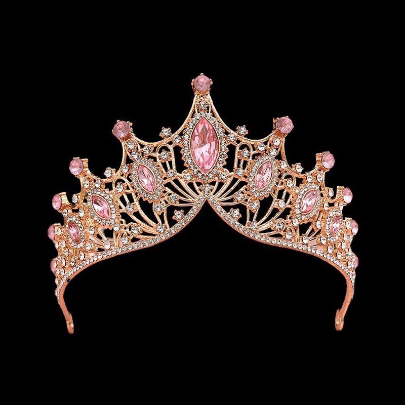 Bridal Crown Headband Headband Wedding Korean Style Birthday Adult Gift Crystal Crown Princess Dress Hair Accessory