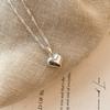 Adjustable Heart Pull Necklace For Women Summer Accessories Minimalist Elegant Pendant Versatile Layering Chain