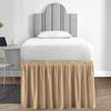 Ruffled Bed Skirt Solid Color Wear Resistant Washable Non-Fading Extra Long College