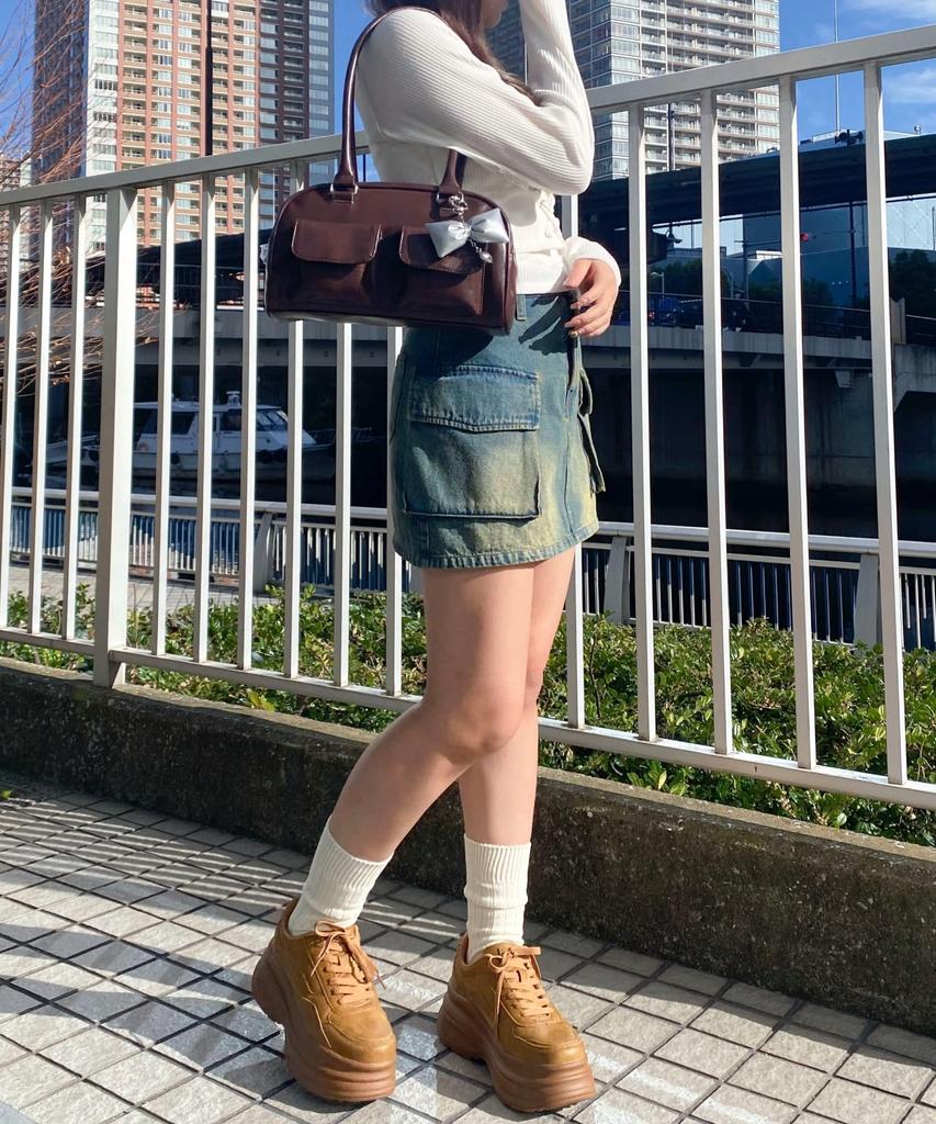 WEGO Boston Bag with School Deco Shoulder Korean School School Brown Sonata Charm, Bag, Bag, Bag, Casual, Girly, Bag, Gift, Present, Bag, Year-Round,