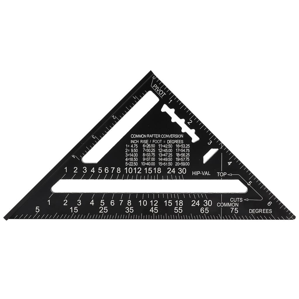 Protractor d'angle pour toiture 7 pouces Alliage d'aluminium Oxydation noire  (  )