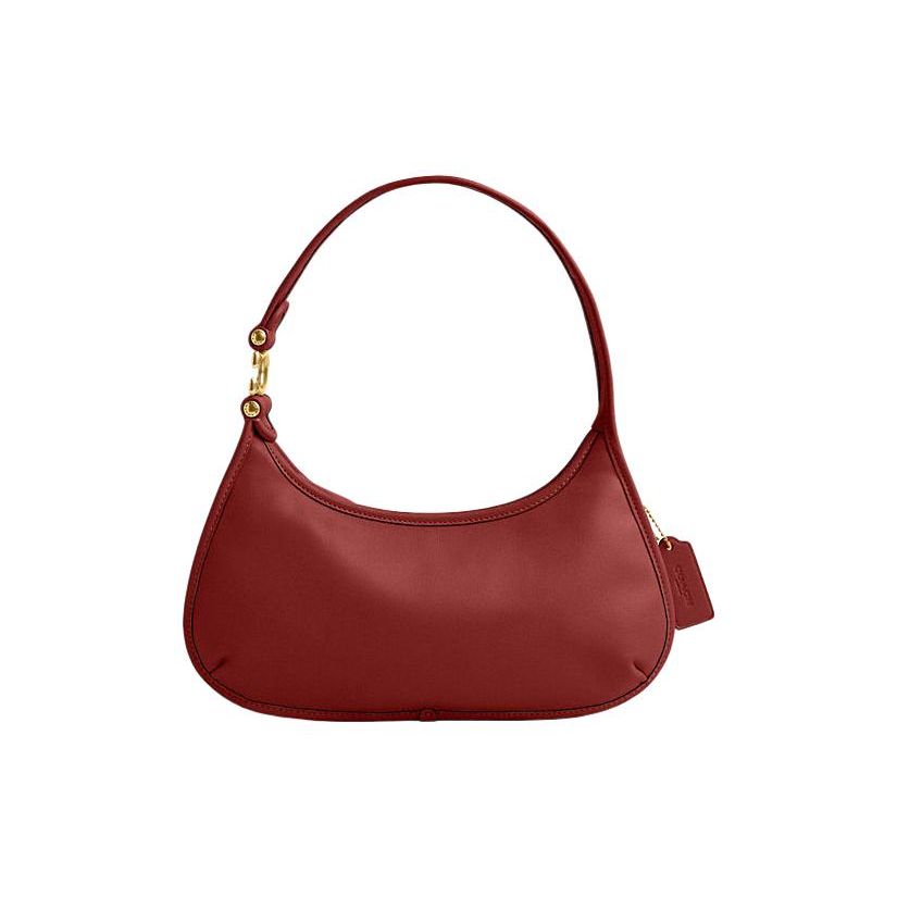 

Coach Eve 31 Solid Color Pleated Hardware Zipper Closure Glove Tanned Leather Saddle Bag Shoulder Handbag Large Women handbags Red CM530-B4E5D Basic Set (Bag+Dust Bag)