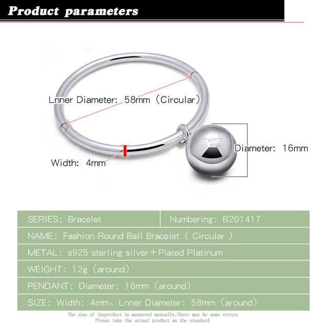 Nowy Minimalizm 100 % Srebro Próby 925 Bransoletka Damska Gładkie Bransoletki Mankiet Prosta Modna Drobna Biżuteria Prezent