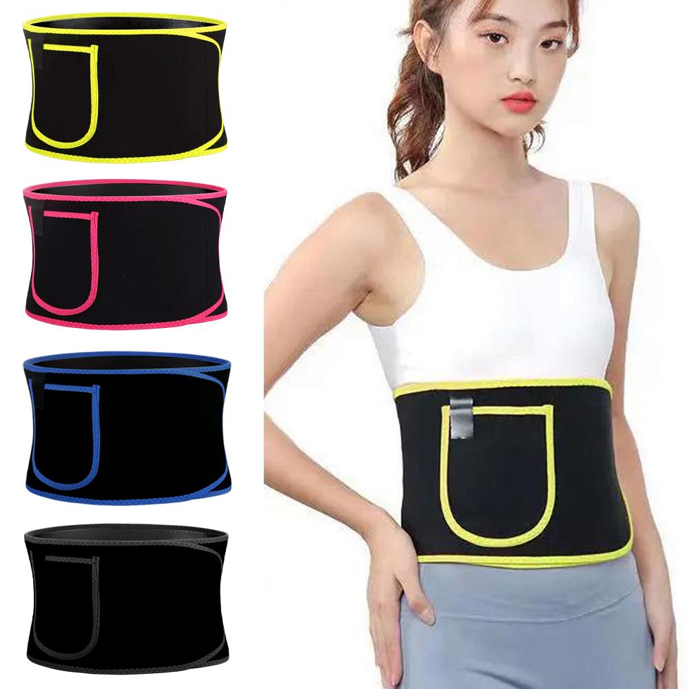 Sports Sweatband Belt Shaping Elastic Slimming Sweat Belt Adjustable Waist Tummy Trimmer For Women Men Running Fat Burning Yoga