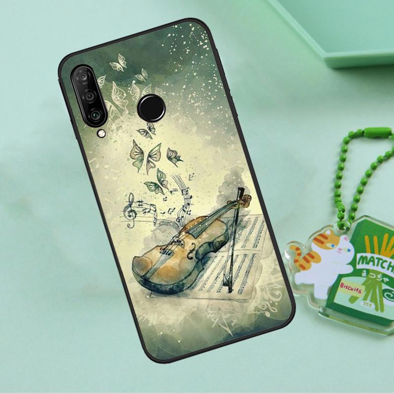 Coole Musikgeige für Huawei Nova 12i 12s 7i 8i 11i 9 10 SE Y90 Y60 Y70 Y72 Y61 Y91 P30 P40 Lite P60 Pro Hülle