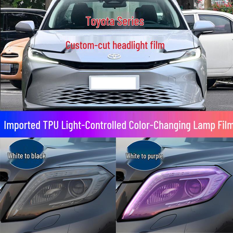 Toyota Corolla TPU Color-Changing Protective Film: White to Purple and Black Transition