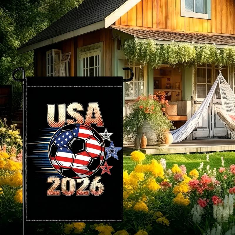 Large 30x45cm 2026 Soccer Event Outdoor Flag Hard Substance For Yard Fence Wall Presentation