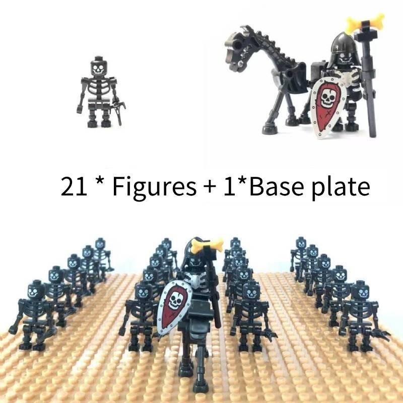 Miniatur Skelett Ritter Kompatible Bausteinfiguren Für Kinder Spielspaß