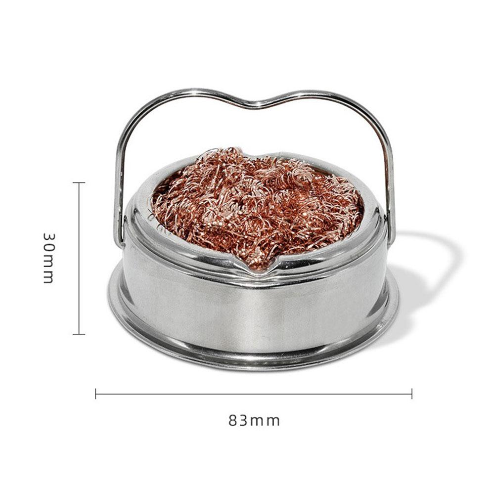 1PCS Solder Iron Tip Cleaning Ball Holder Brass Wire Cleaner Sponge Ball Cleaner Soldering Iron Mesh Filter