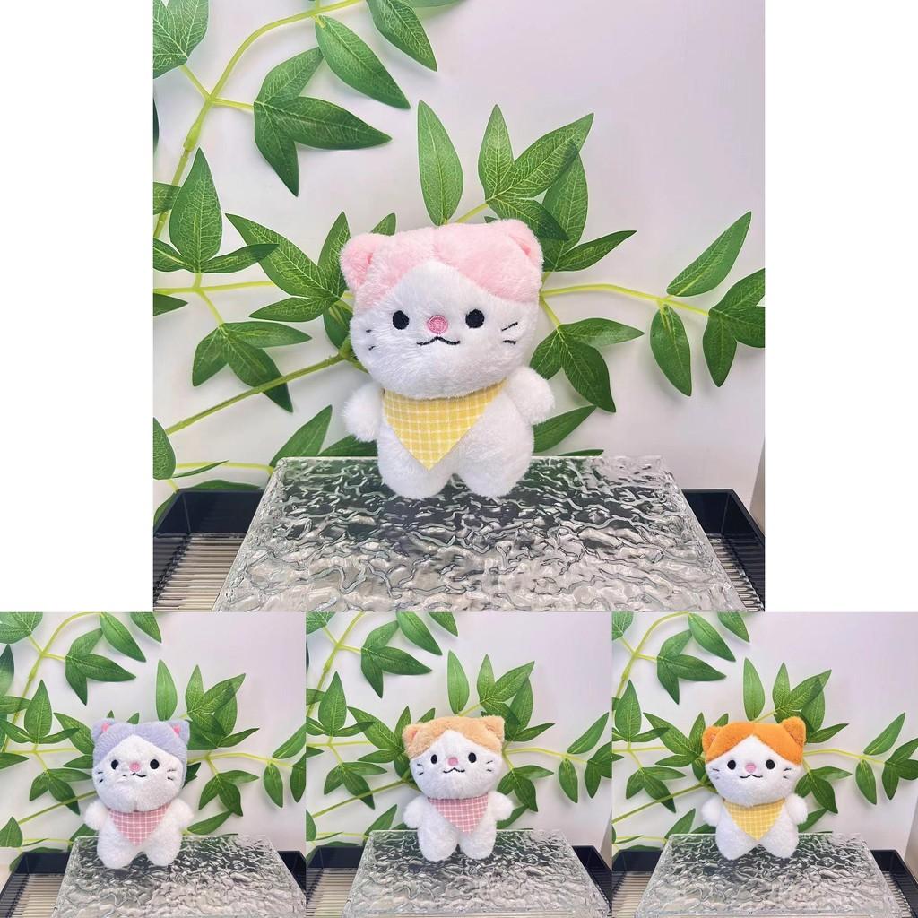 Adorable Plush Toy Keychain Cute Cartoon Cat Doll Soft And Cozy Bag Charm For Girls