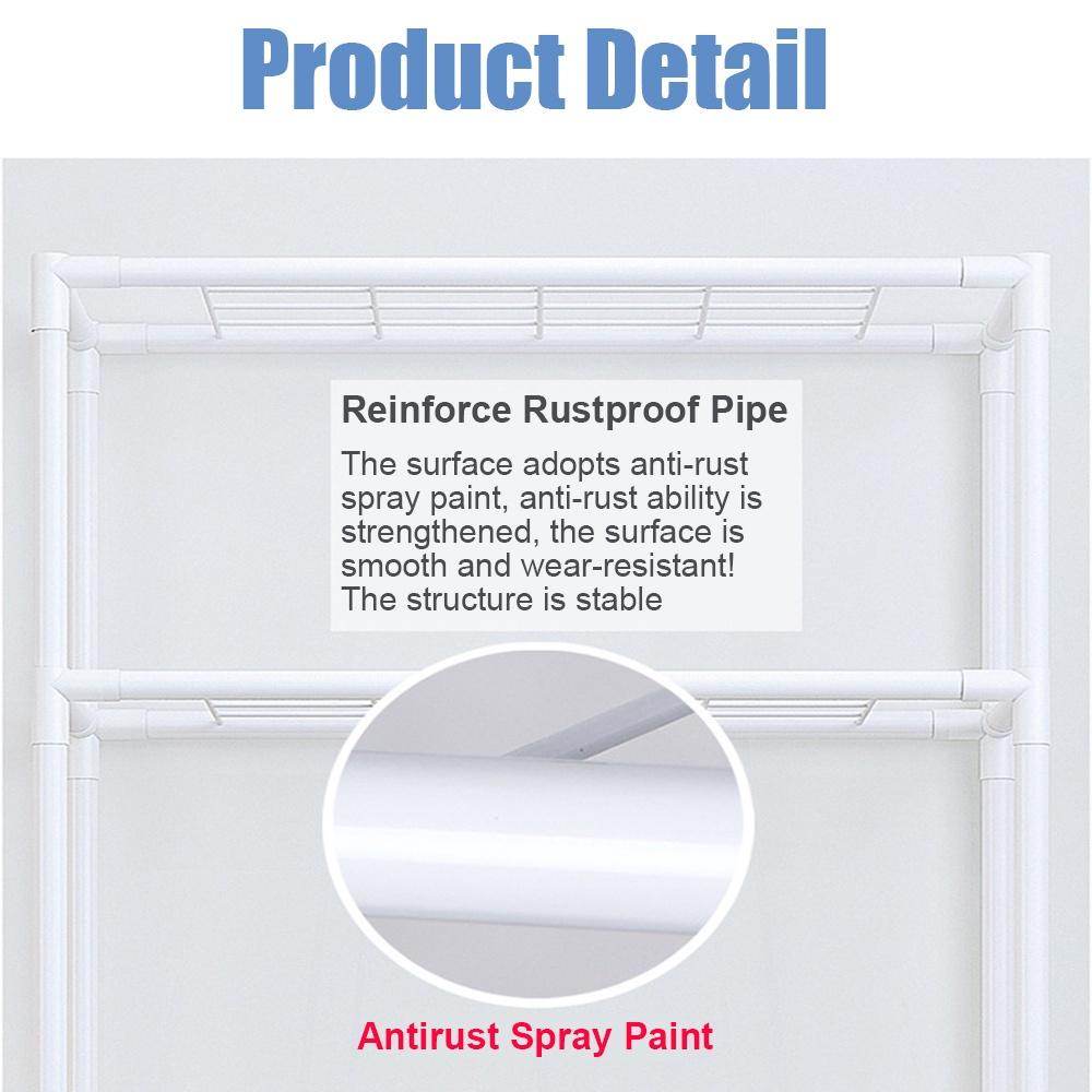 3 Tier Over Bathroom Storage Rack Solid Anti-rust Non-slip Toilet Storage Rack Laundry Washing Machine Space Saver