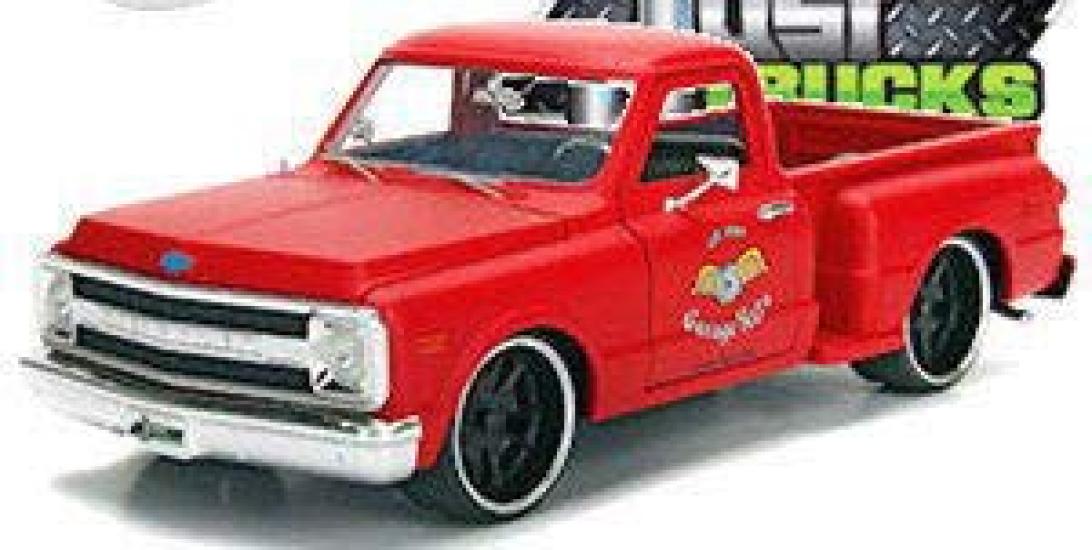 

JADATOYS 1969 Chevrolet C10 Stepside Chevy Stepside 1/24 червоний
