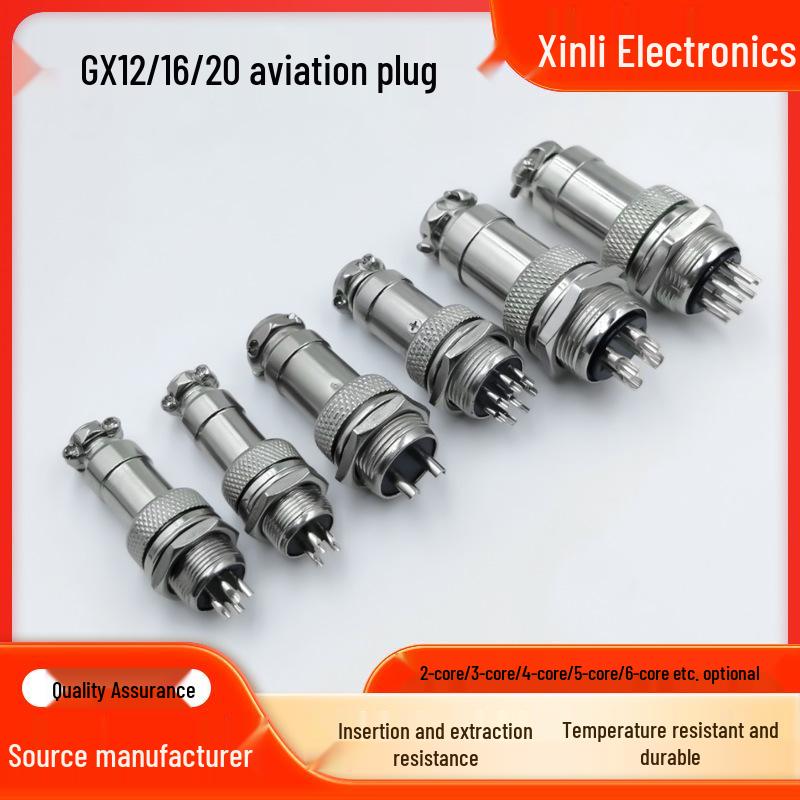 GX12 Aviation Plug, 16-Pin Male & Female M20 Connector Cable