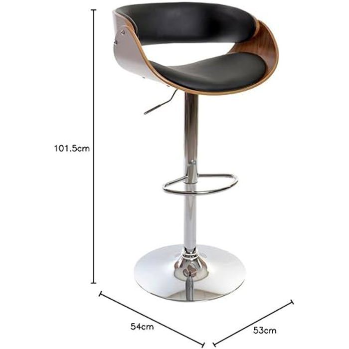 Tabouret - DKD Home Decor - Marron Noir - 54 x 53 x 101,5 cm - Multicolore - Intérieur