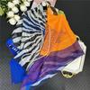 POBING Silk Cashmere Scarf Women Hand Rolled Shawls Fashion Printed Square Scarves Wraps Lady Bandana Big Hijabs Female Foulards