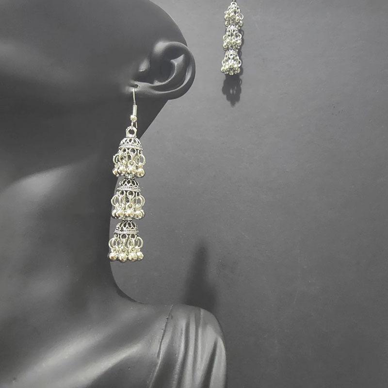 Ethnic style earrings Alloy silver-plated Miao ethnic minority Dong Yi earrings Earrings
