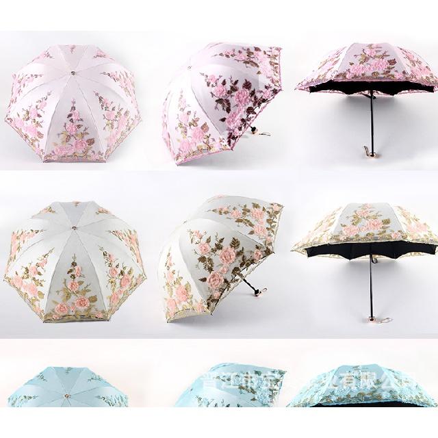 Spitze Up Blume Regenschirm Für Frauen Sommer Sonnenschirm Folding Sonnenschutz Garten Uv Regenschirm Tragbare Dame Schöne Strand Paraplu Regen