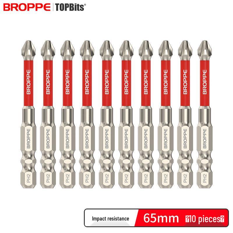 Impact-Resistant Magnetic Phillips Screwdriver Bit Set - High Torque, Non-Slip S2 for Electric Drills.