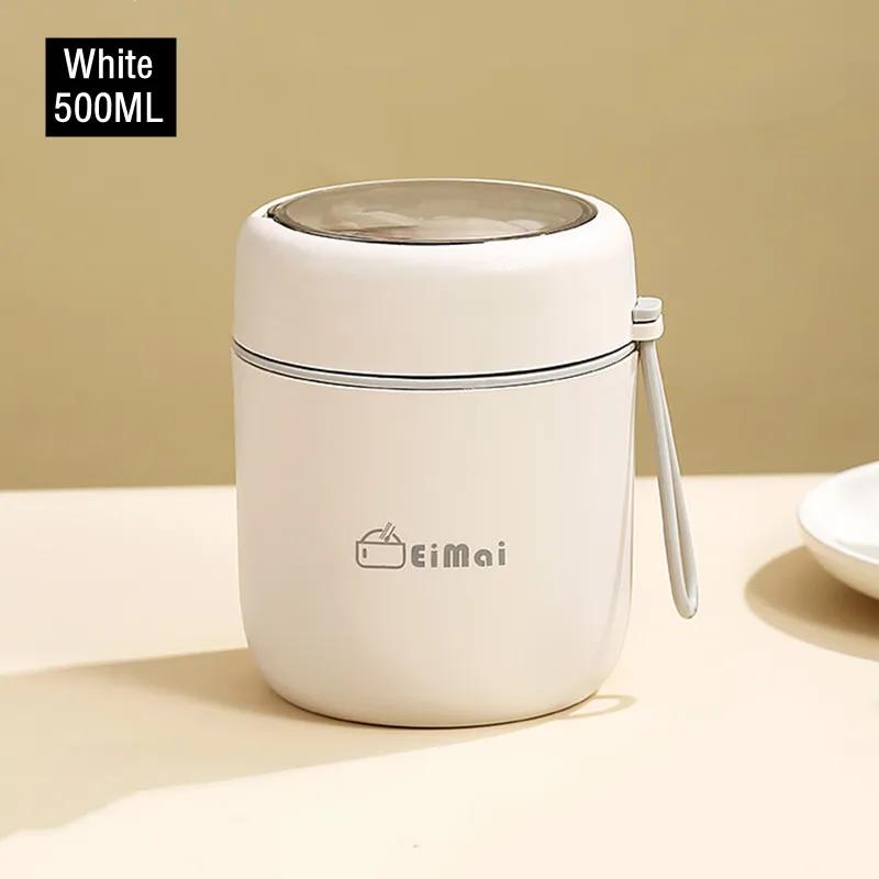 Double Layer Insulated Bento Box - 304 Stainless Steel 500/680ml Lunch Box, Portable with Spoon & Bag for Adults & Students