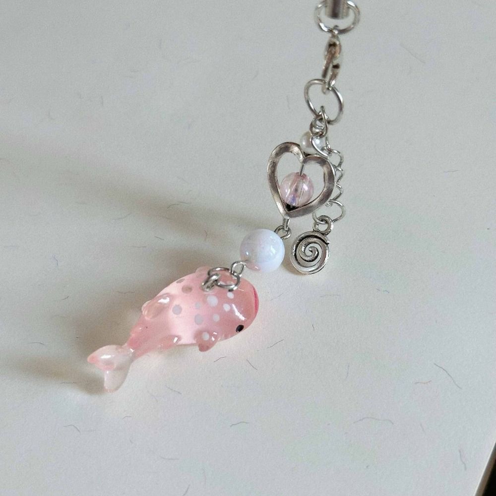 Marine Animal Phone Chain Beaded Phone Lanyard Sweet Girl Cellphone Strap Bag Keychain