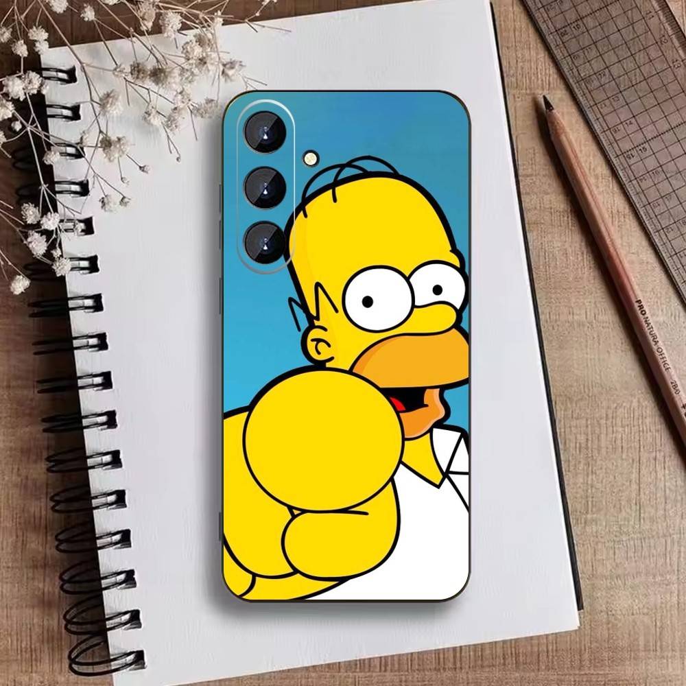The D-Simpsons Cartoon Phone Case For Samsung Galaxy A73,A21s,A22,A31,A52,A53,A71,A41Soft Black Shell