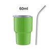 2/3oz Sublimation Tumble Whiskey Wine Glass Stainless Steel Vacuum Insulation Cup Car MIni Coffee Cup With Straw Party Gift