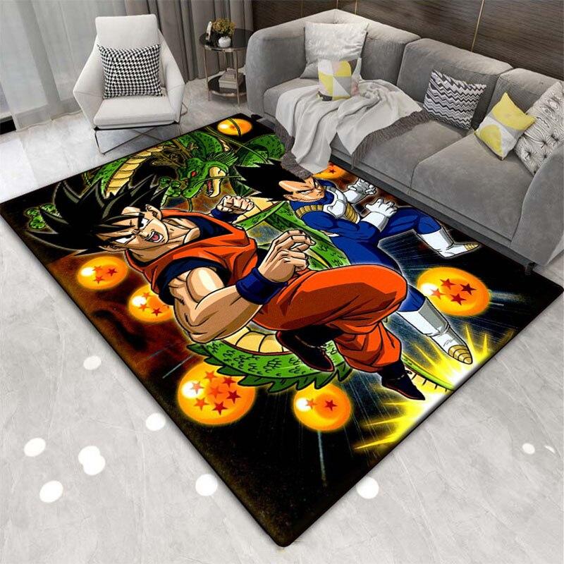 Multi Functional Cartoon Flannel Soft Home Living Room Japanese Cartoon Game Bathroom Kitchen Doormat Anti-skid Carpet.
